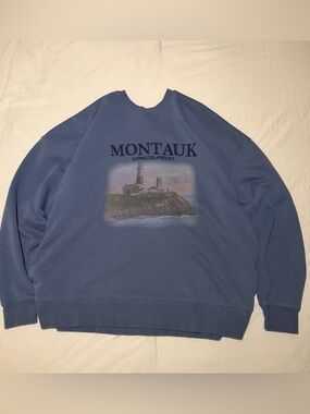 Montauk Long Island Blue Graphic Sweatshirt